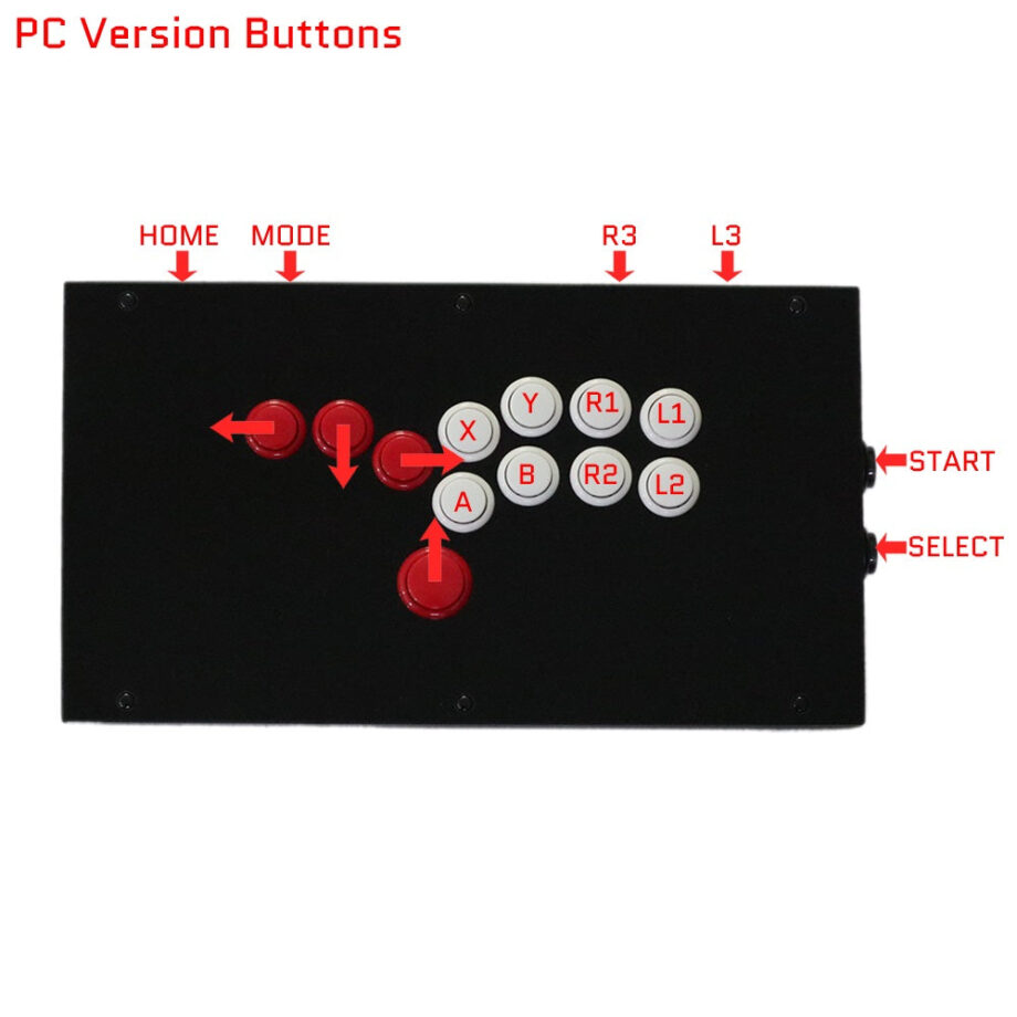 RAC-J800B All Buttons Arcade Joystick Fight Stick For PS5/PS4/PS3/Xbox ...