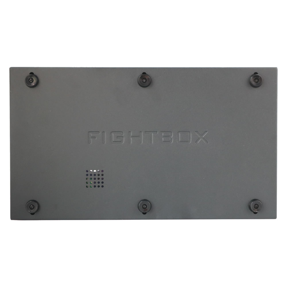 FightBox F1 Leverless Controller Bottom View Bottom view of FightBox F1 leverless arcade controller showing metal base and non-slip feet